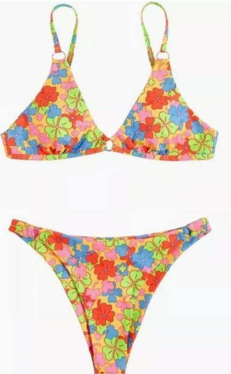 & Other Stories Other - Womens Swimsuit Floral Print Summer Two-Piece Bathing Suit Set Bikini